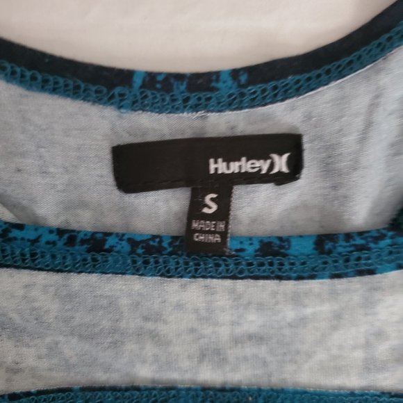 Hurley Women's Blue Artistic Print Atreyu Long Sleeve Bodycon Dress Size Small - Picture 5 of 13